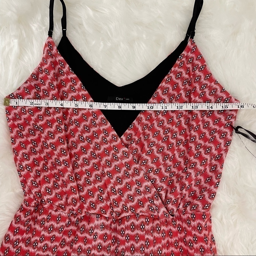 NWT Dex Asymmetrical Faux Wrap Dress Red Size XS - Picture 4 of 11